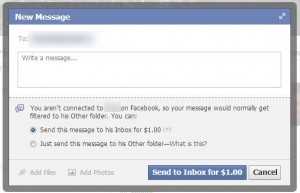 Facebook charging for DMs
